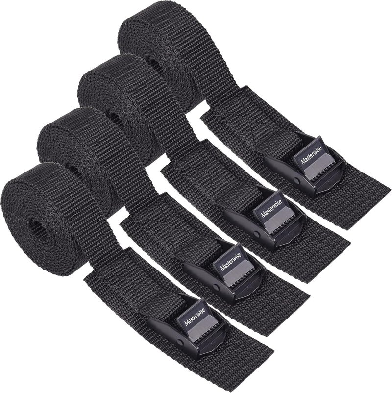 Masterwise Lashing Strap with Cam Buckles, Cinch Strap with Adjustable Buckle Tie Down Straps for Securing (9' x 1") - Image 1